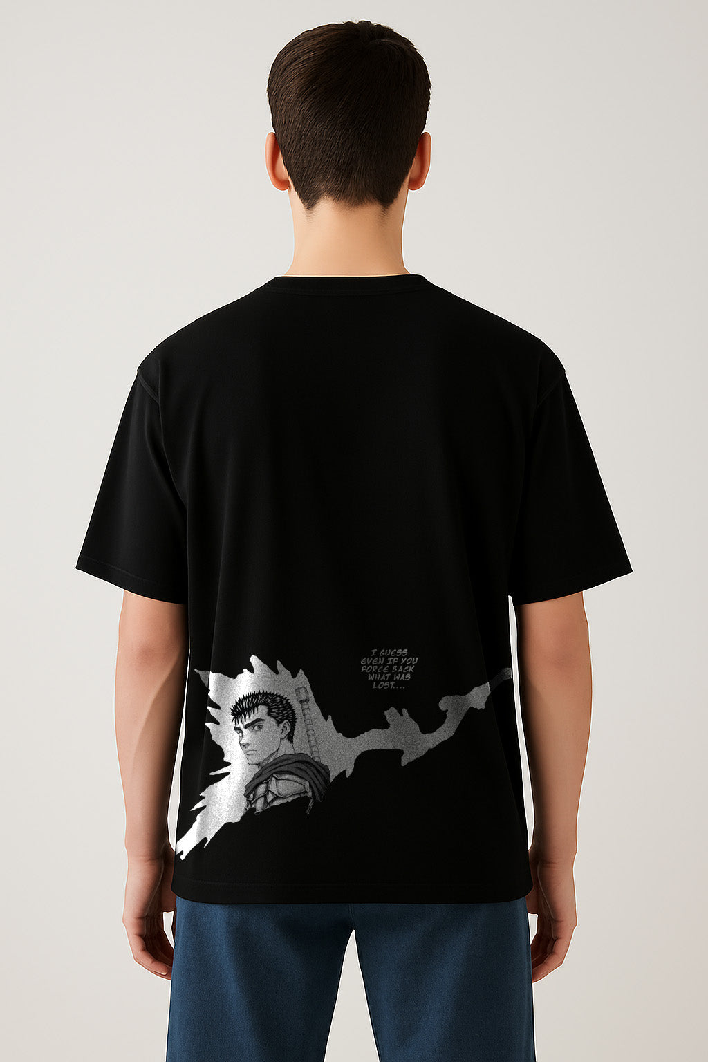 Berserk Guts Anime Streetwear Oversized Unisex T shirt