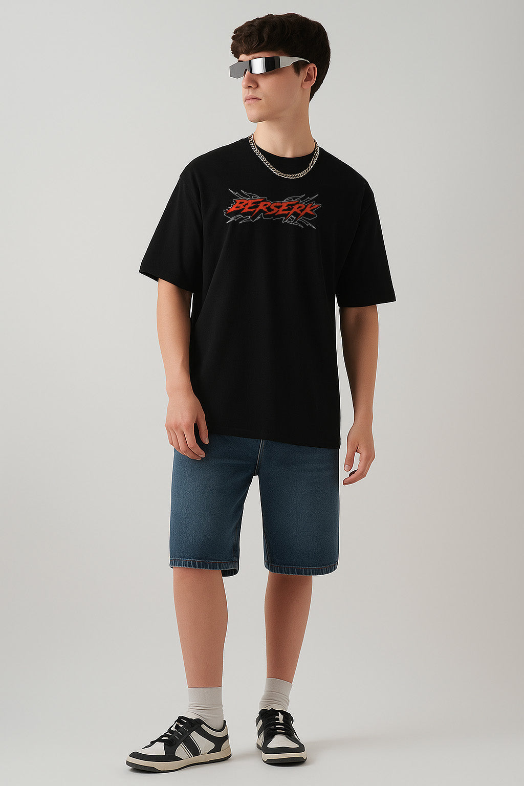 Berserk Guts Anime Streetwear Oversized Unisex T shirt