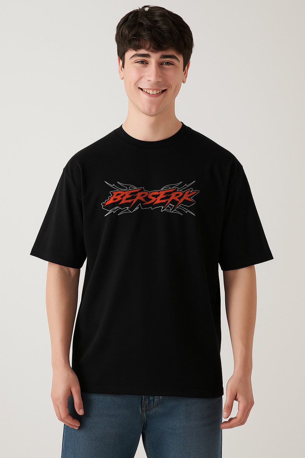 Berserk Guts Anime Streetwear Oversized Unisex T shirt