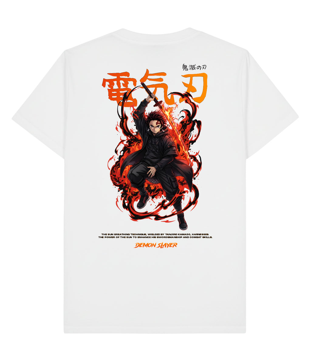Tanjiro Kamado Flame Aura Nichirin Sword Unisex T shirt