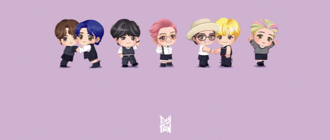 Tiny Tan Purple BG Illustration