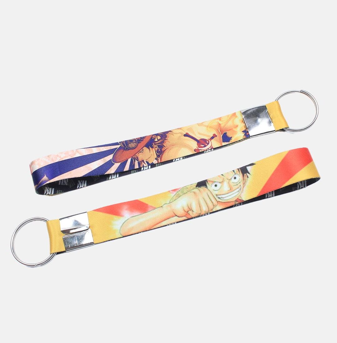 Ace and Luffy Lanyard Keychain