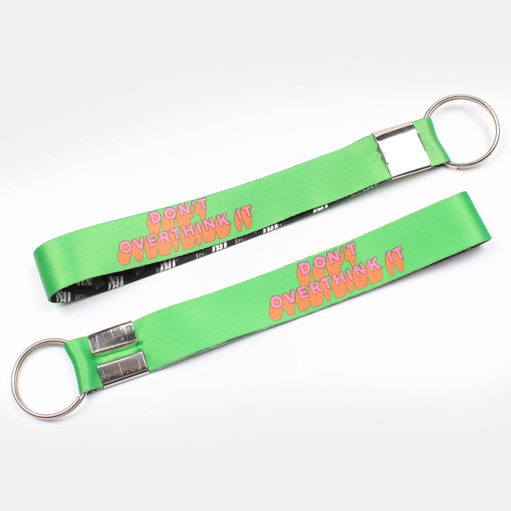 Don't Overthink Lanyard Keychain