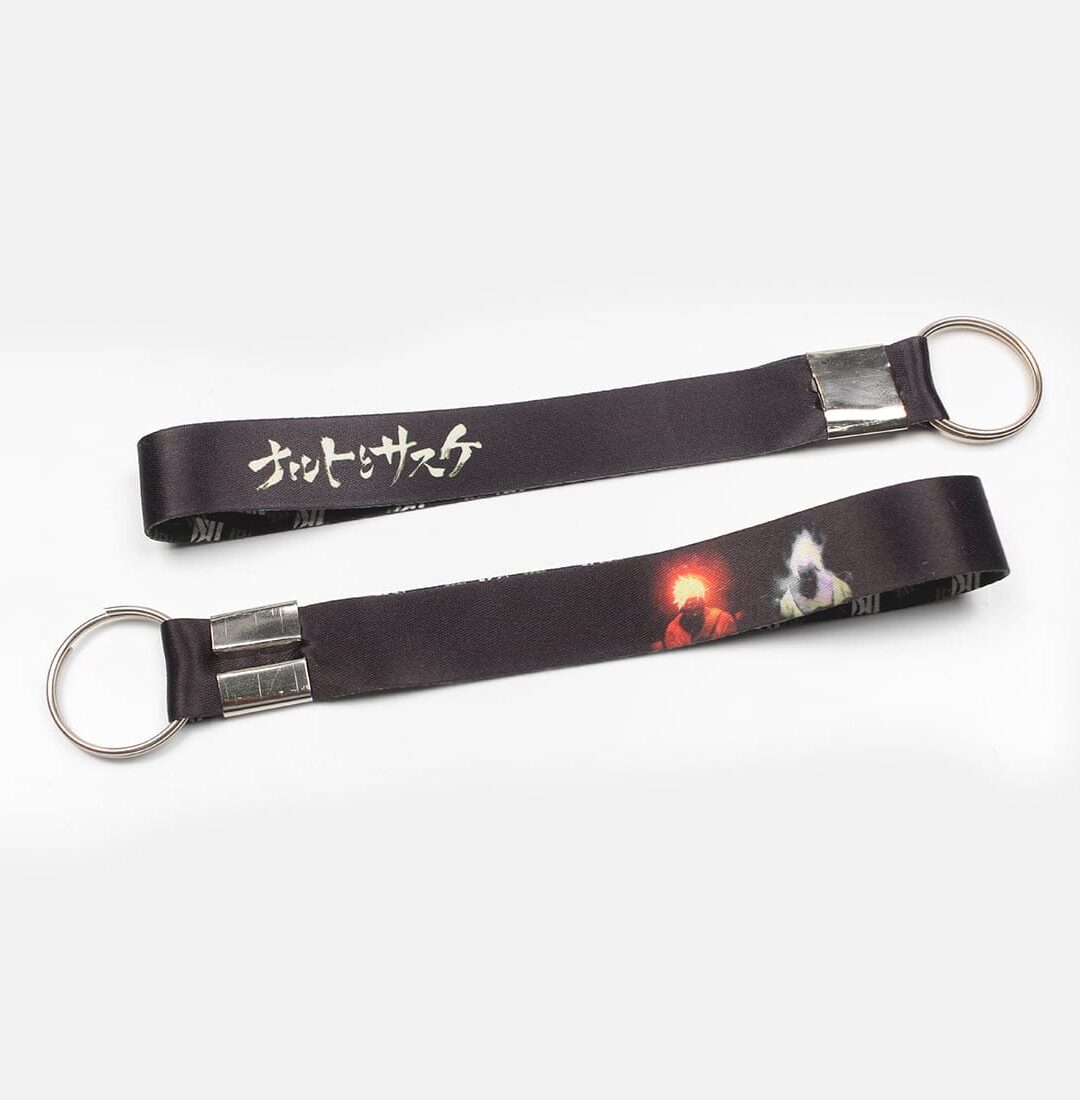 Naruto and Sasuke Lanyard Keychain