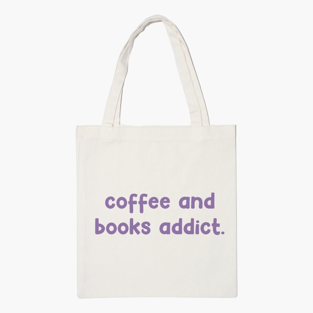 Coffee and Books Addict Aesthetic Tote Bag