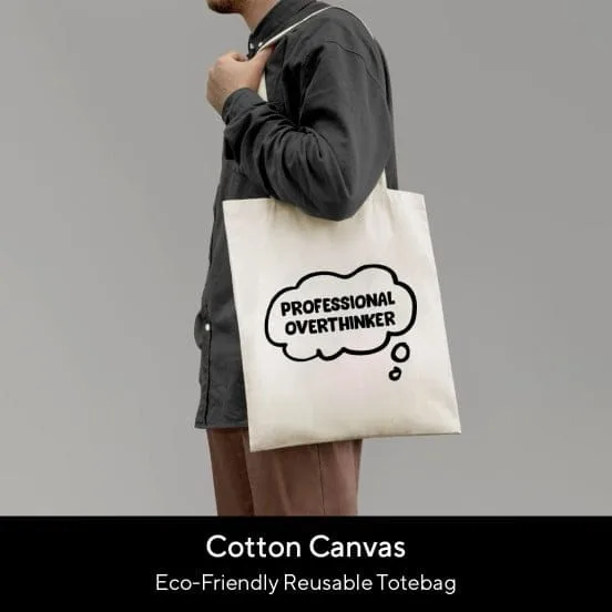 Professional Overthinker Aesthetic Tote Bag