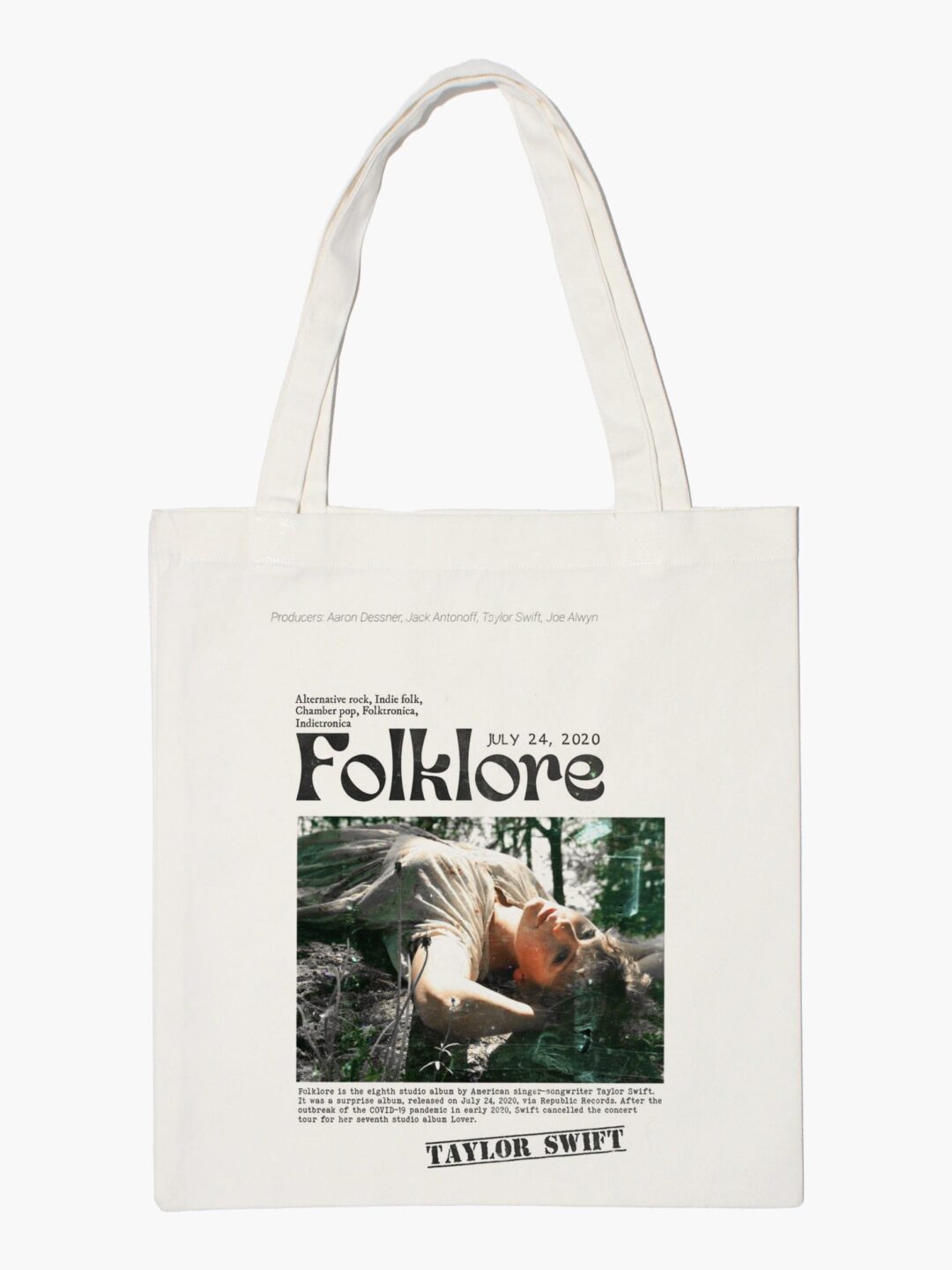 Taylor Swifts Folklore Album Aesthetic Tote Bag