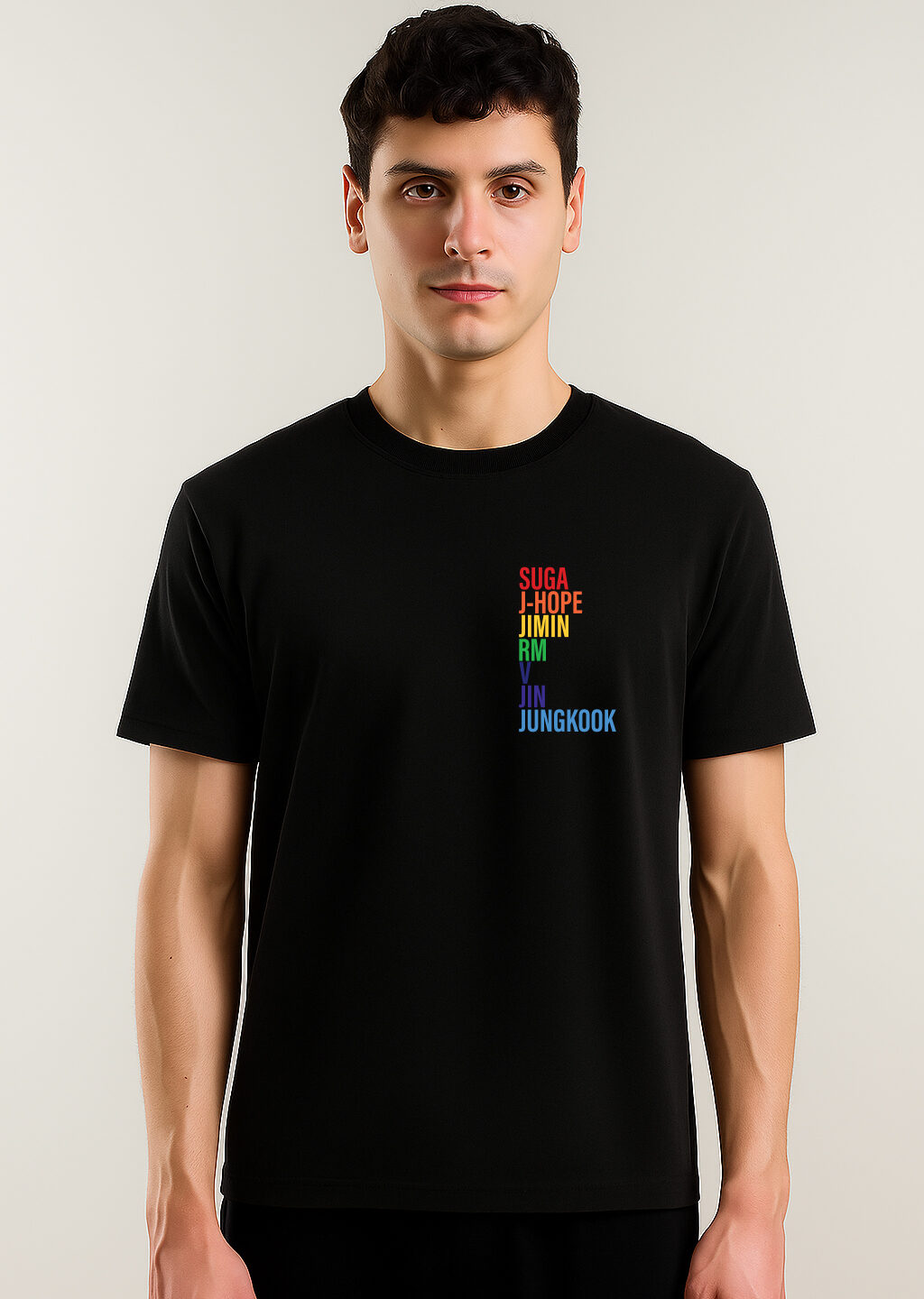 BTS BTS RAINBOW MEMBERS NAME T-SHIRT